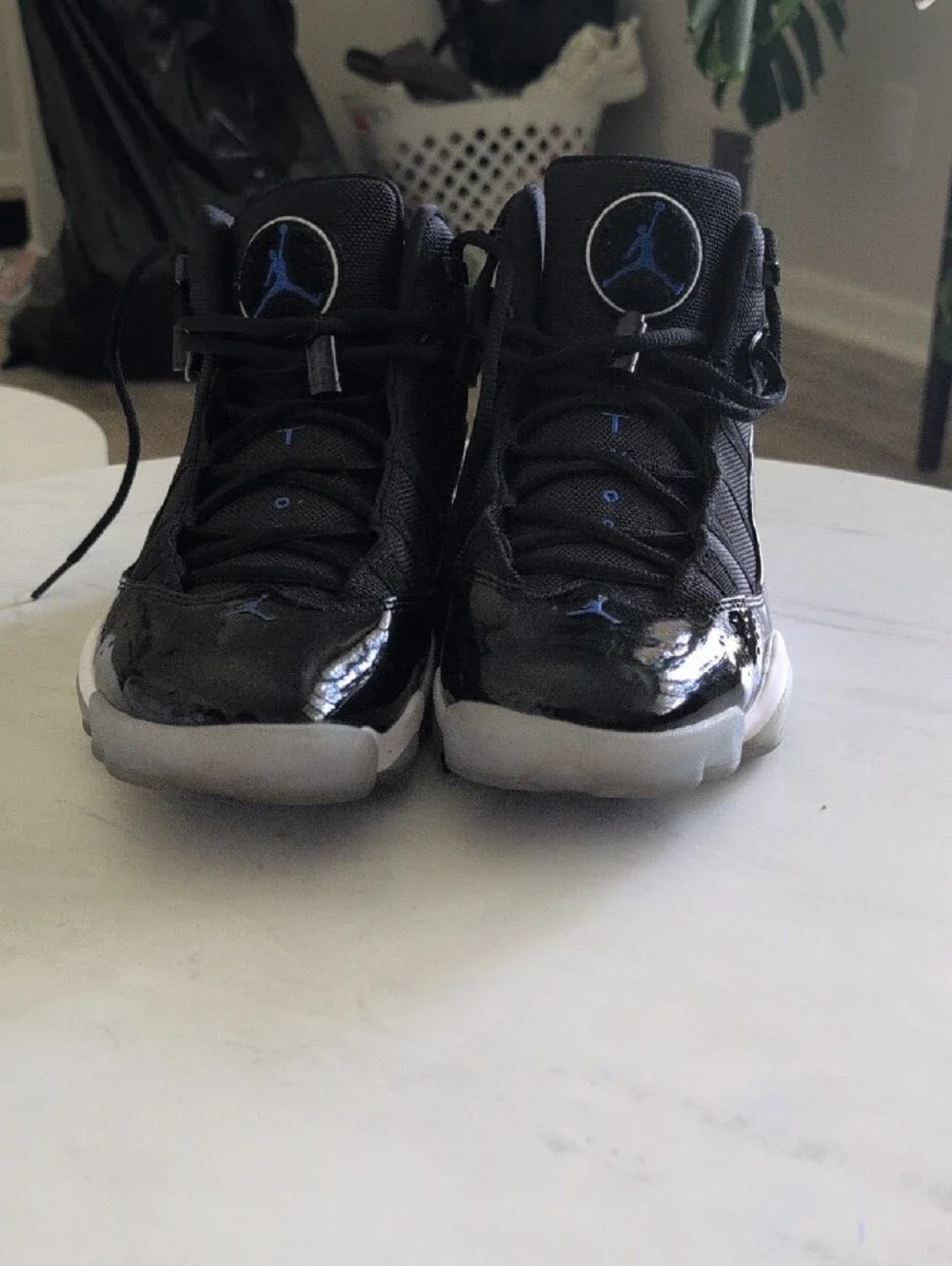 Jordan Black and Blue Men’s Sneakers